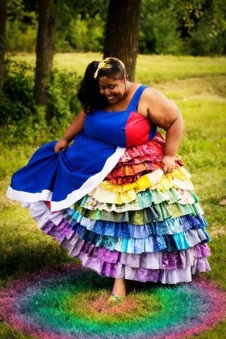 Literally, because I legit have a giant rainbow dress.